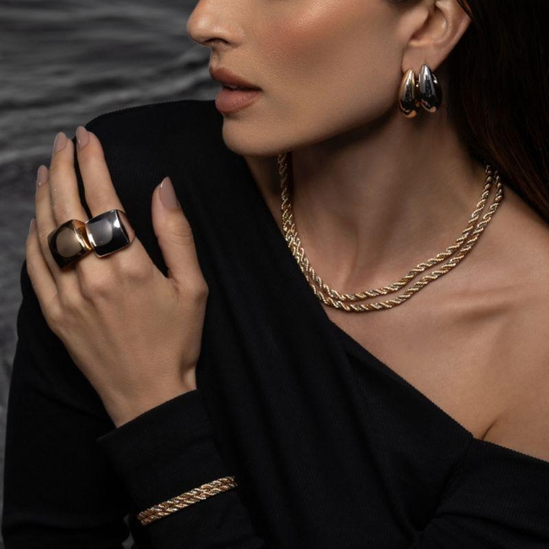 COLAR CHOKER CORDÃO BAIANO TRANÇADA TRICOLOR