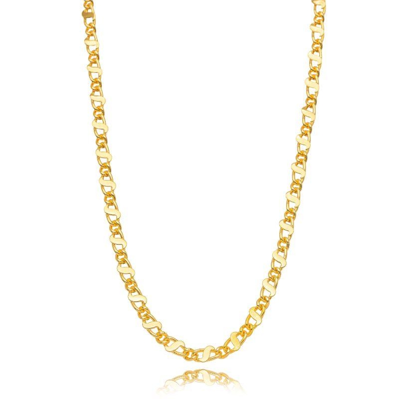 COLAR CHOKER DE ELOS S EM BANHO DE OURO 18K
