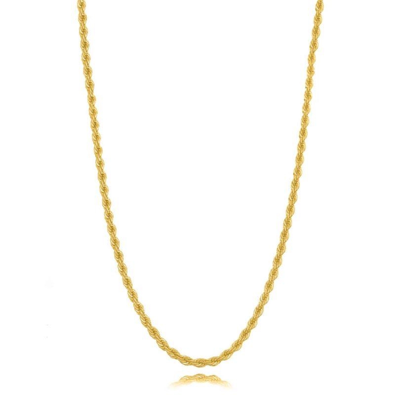 COLAR CORDÃO BAIANO LONGO EM BANHO DE OURO 18K - 70CM