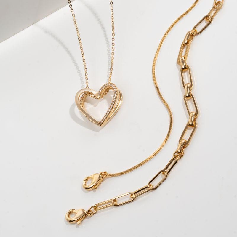 PULSEIRA ELO CARTIER RETANGULAR EM BANHO DE OURO 18K
