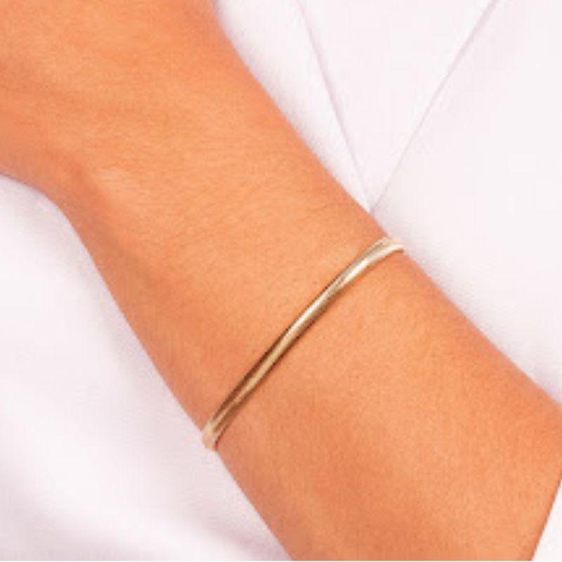 PULSEIRA MALHA ROLIÇA EM BANHO DE OURO 18K