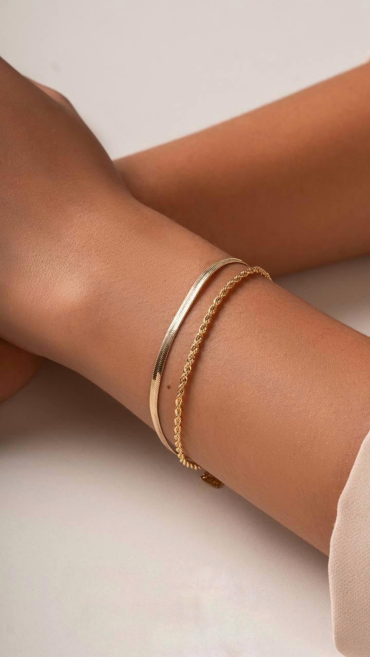 PULSEIRA FITA LISA EM BANHO DE OURO 18K