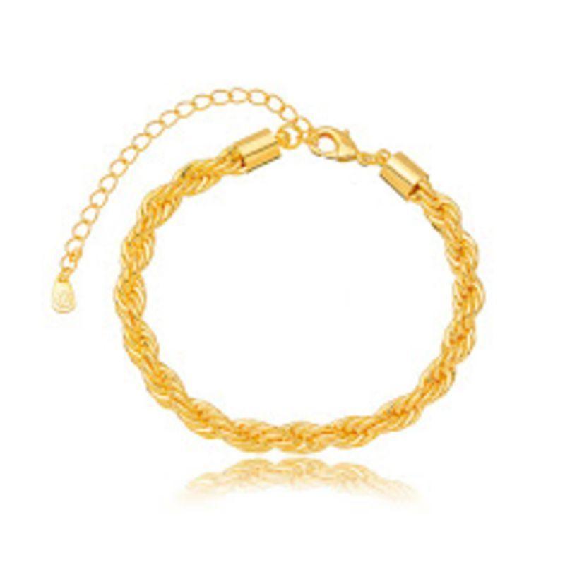 PULSEIRA CORDÃO BAIANO EM BANHO DE OURO 18K