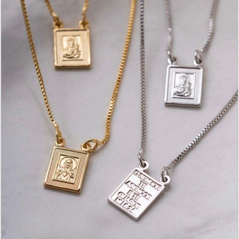 COLAR ESCAPULÁRIO SAGRADO CORAÇÃO DE JESUS