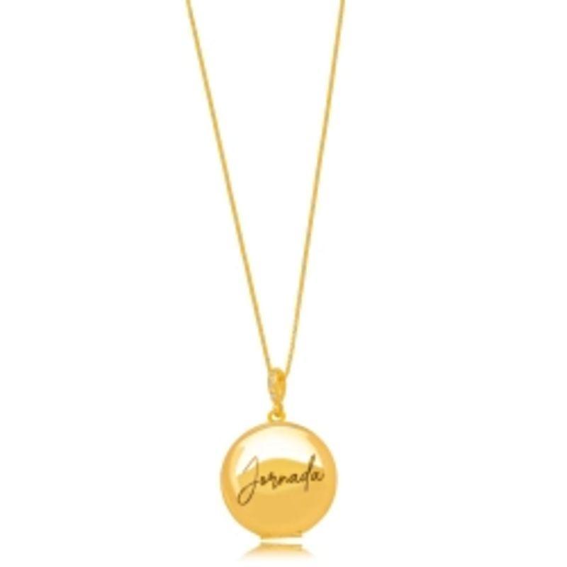 COLAR RELICÁRIO JORNADA EM BANHO DE OURO 18K