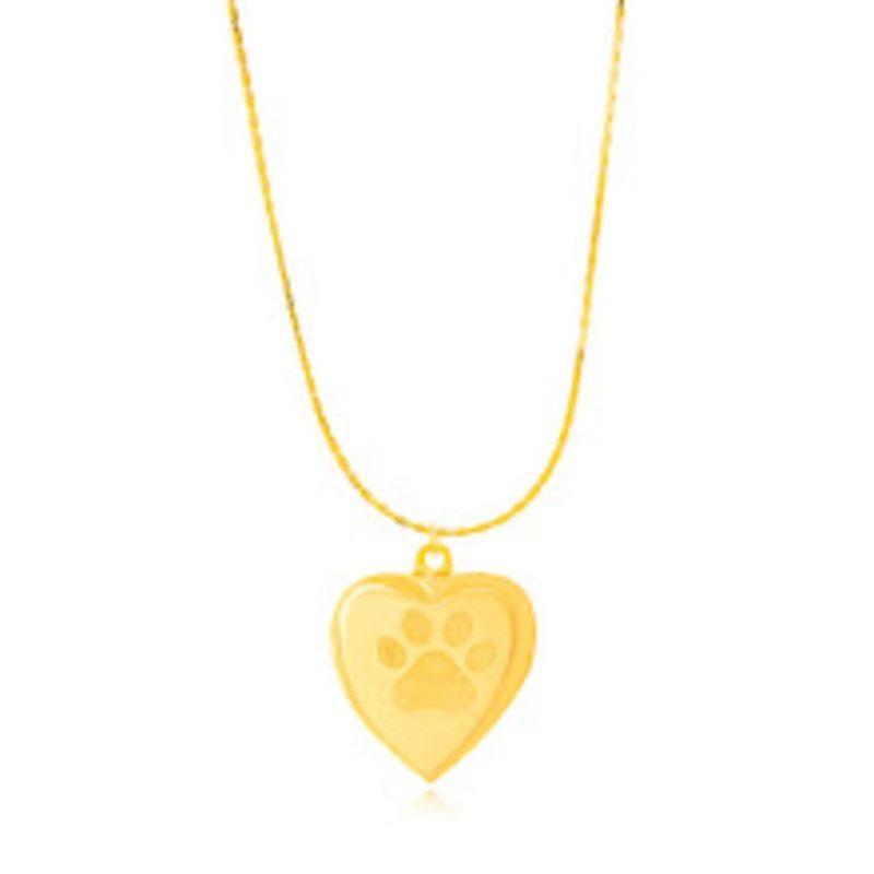 COLAR RELICÁRIO PET EM BANHO DE OURO 18K