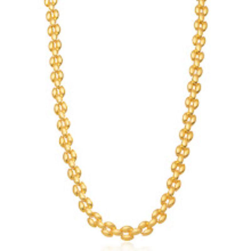 COLAR ELOS LISOS EM BANHO DE OURO 18K