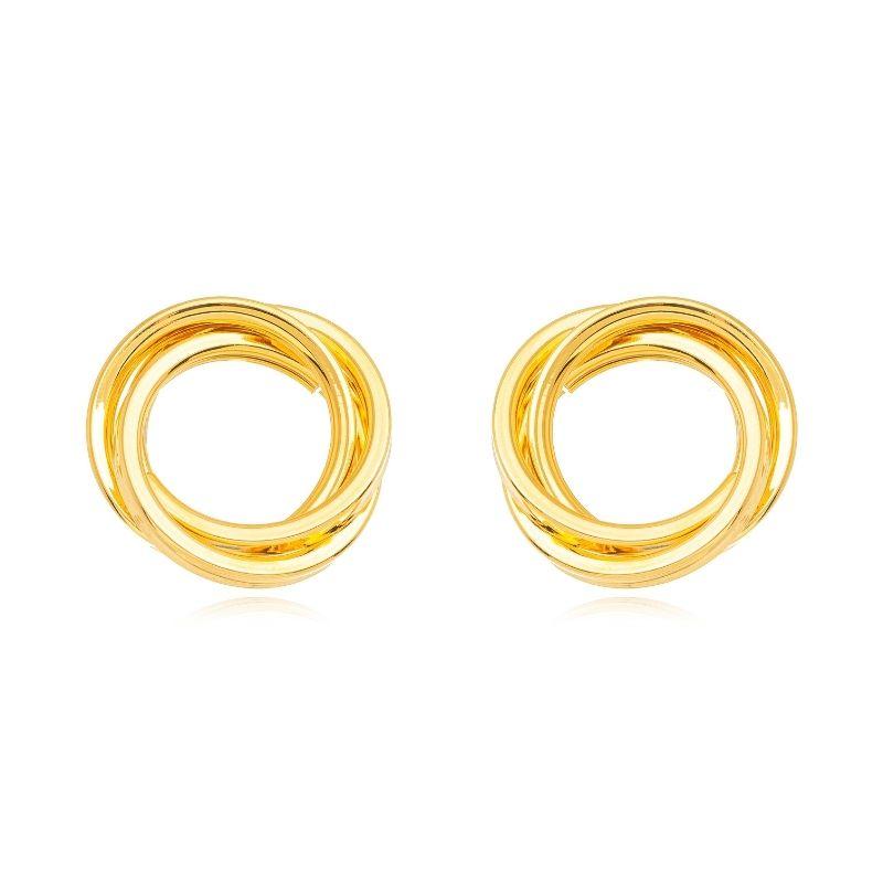 BRINCO NÓ EM BANHO DE OURO 18K