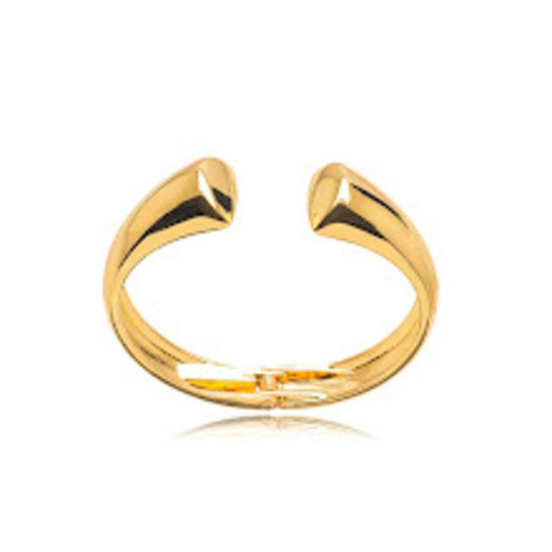 PULSEIRA BRACELETE LISO EM BANHO DE OURO 18K