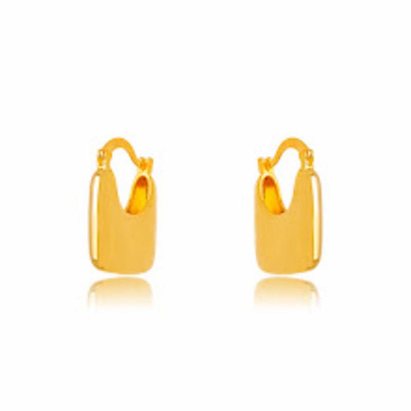 BRINCO ARGOLA LISA EM BANHO DE OURO 18K