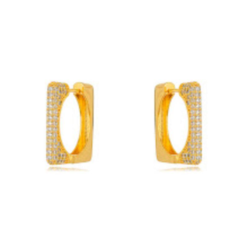 BRINCO ARGOLA MICRO ZIRCÔNIA - G EM BANHO DE OURO 18K