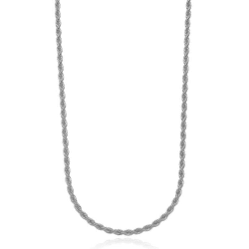 COLAR CHOKER CORDÃO BAIANO EM BANHO DE RÓDIO BRANCO