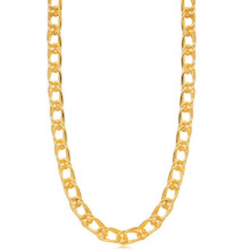 COLAR CHOKER ELOS DUPLOS EM BANHO DE OURO 18K