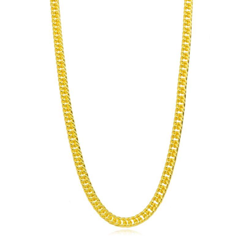COLAR CHOKER ELOS GRUMET LISO EM BANHO DE OURO 18K
