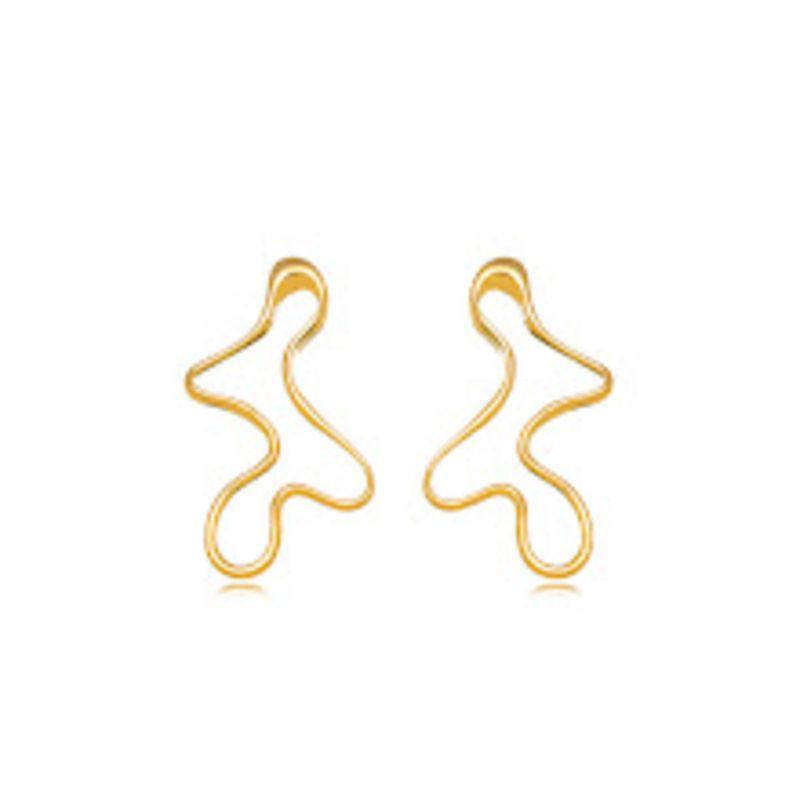 BRINCO VAZADO LISO EM BANHO DE OURO 18K