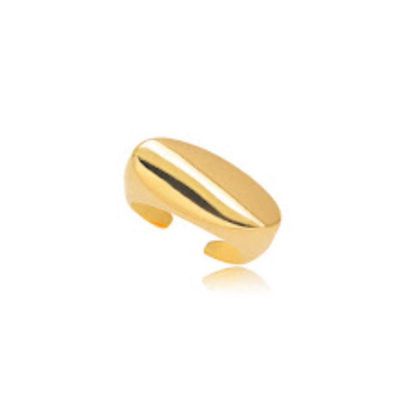 ANEL REFLEXO REGULÁVEL EM BANHO DE OURO 18K
