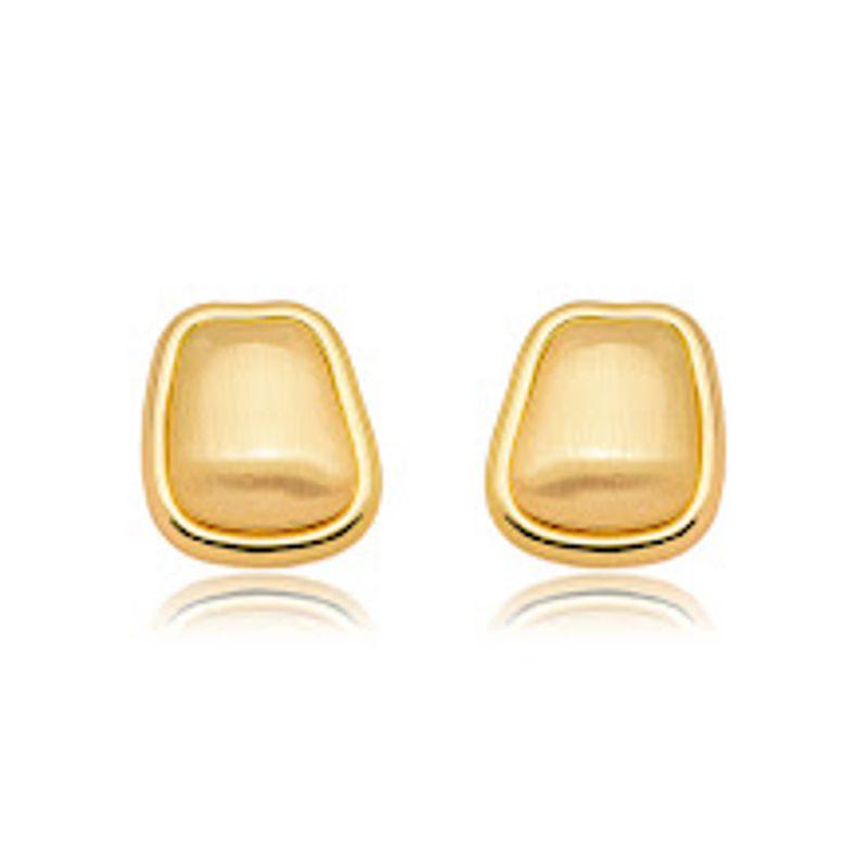 BRINCO FOSCO LISO EM BANHO DE OURO 18K