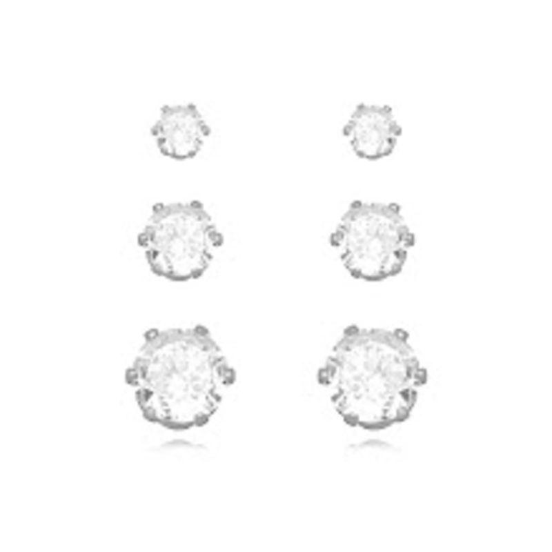 BRINCO TRIO PONTO DE LUZ EM BANHO DE RÓDIO BRANCO