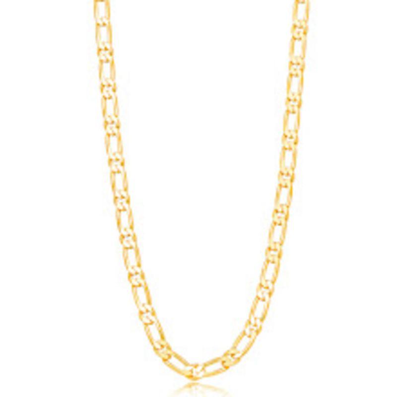 COLAR MASCULINO ELOS LISOS EM BANHO DE OURO 18K