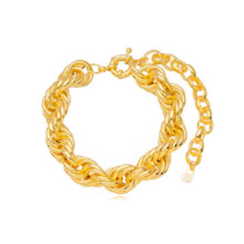 PULSEIRA CORDÃO BAIANO EM BANHO DE OURO 18K