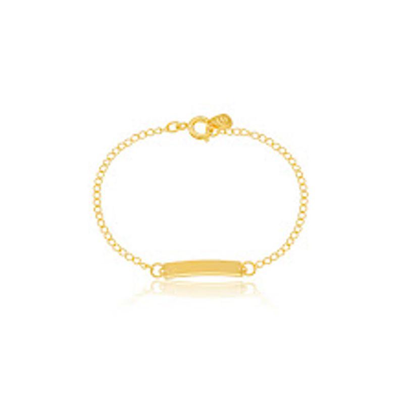 PULSEIRA PLACA EM BANHO DE OURO 18K