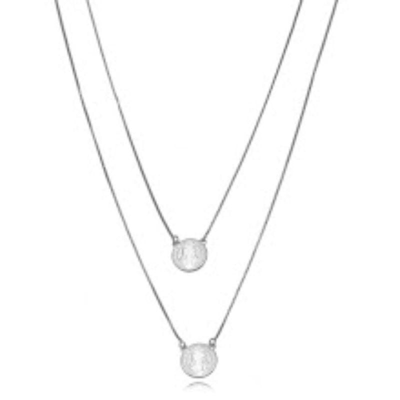 COLAR ESCAPULARIO EM BANHO DE RÓDIO BRANCO