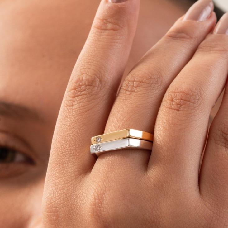 ANEL MICRO ZIRCÔNIA EM BANHO DE OURO 18K