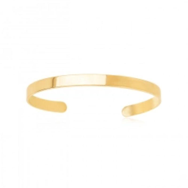 BRACELETE LISO EM BANHO DE OURO 18K