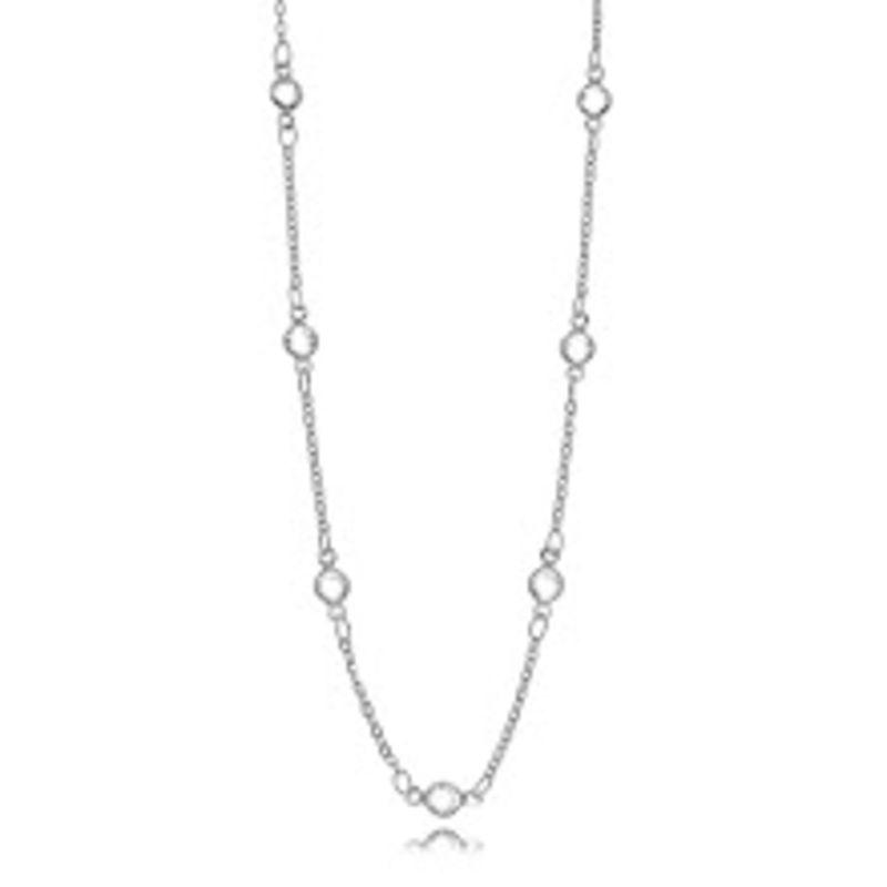 COLAR CHOKER CRISTAIS EM BANHO DE RÓDIO BRANCO