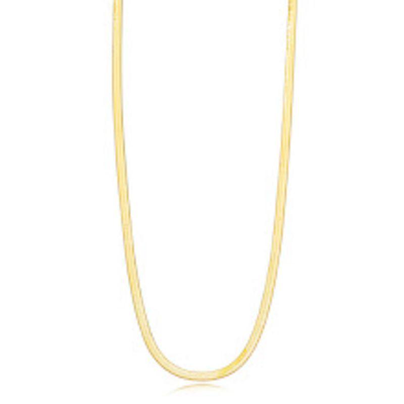 COLAR FITA LISA EM BANHO DE OURO 18K