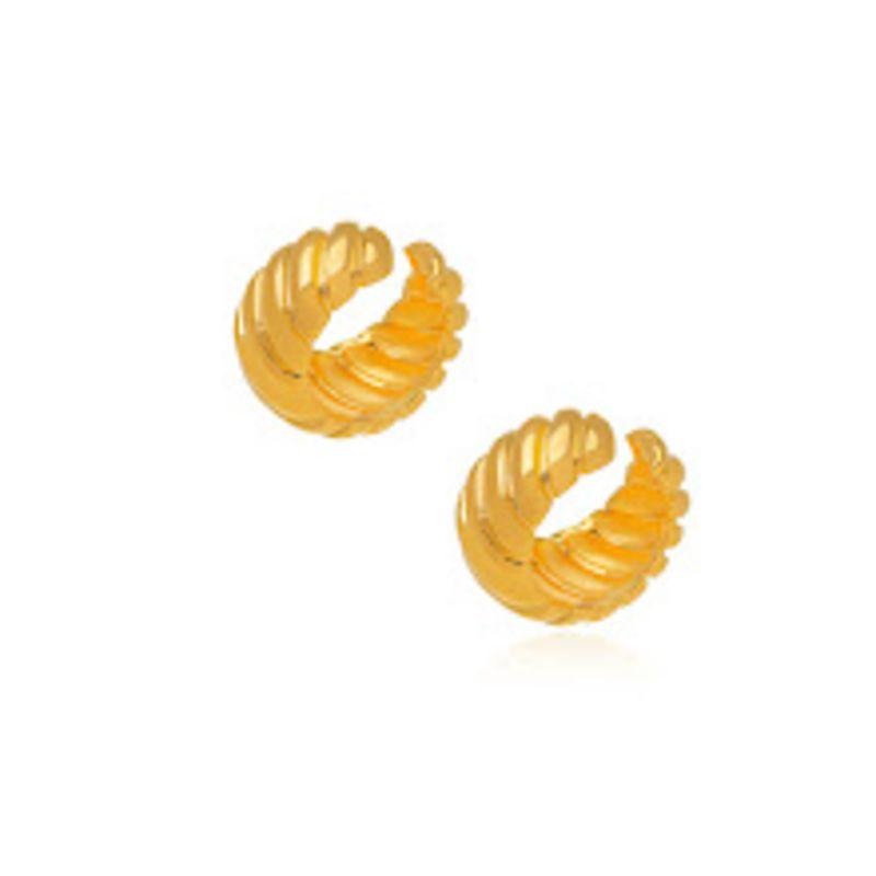 PIERCING CARACOL LISO EM BANHO DE OURO 18K