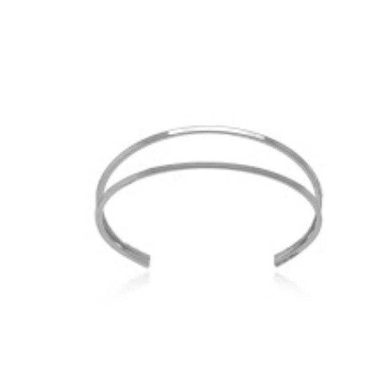 PULSEIRA BRACELETE DUPLO LIDO EM BANHO DE OURO 18K