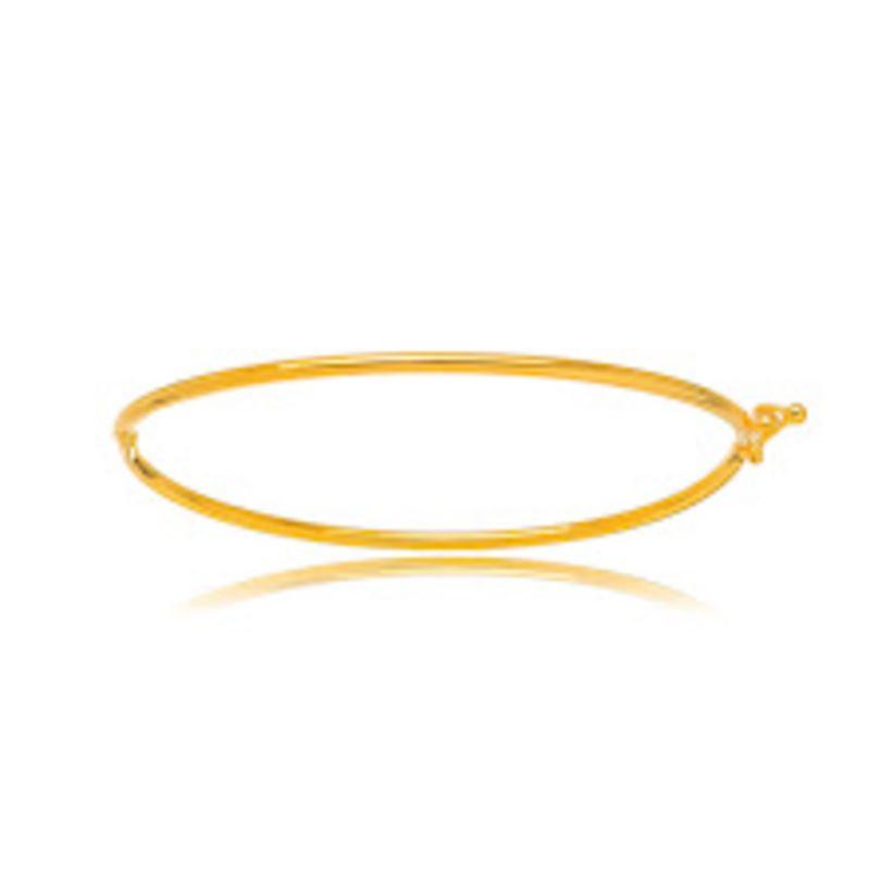 PULSEIRA BRACELETE LISO EM BANHO DE OURO 18K