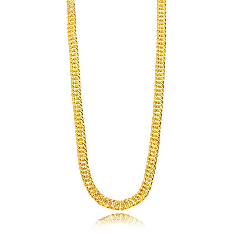 CORRENTE MASCULINA GRUMMET EM BANHO DE OURO 18K