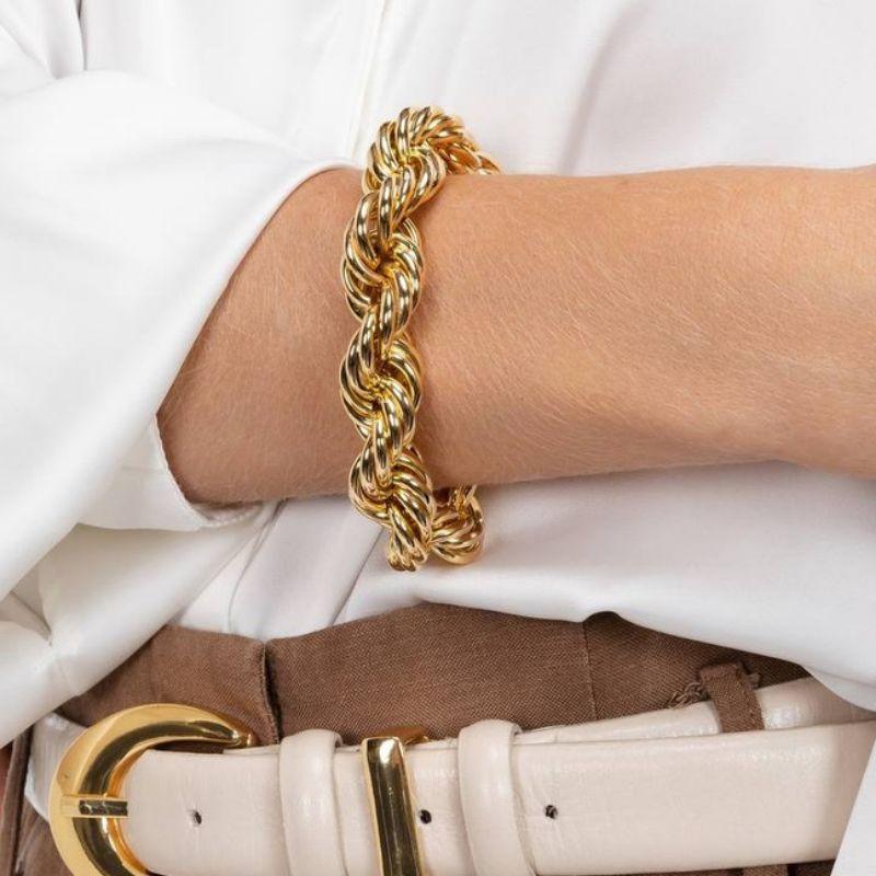 PULSEIRA CORDÃO BAIANO EM BANHO DE OURO 18K