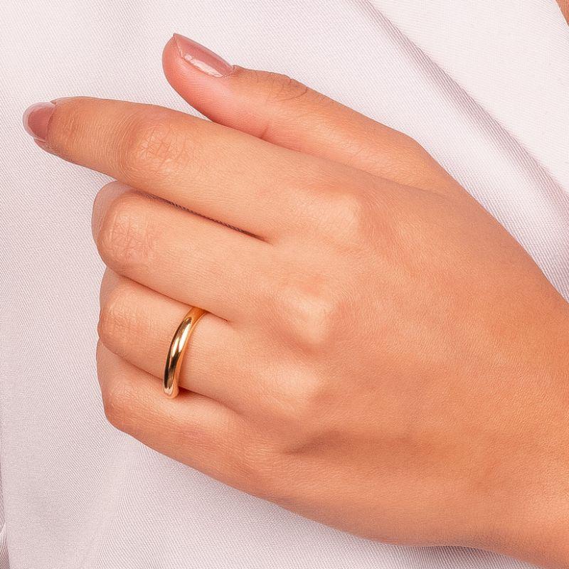 ANEL APARADOR ABULADO EM BANHO DE OURO 18K