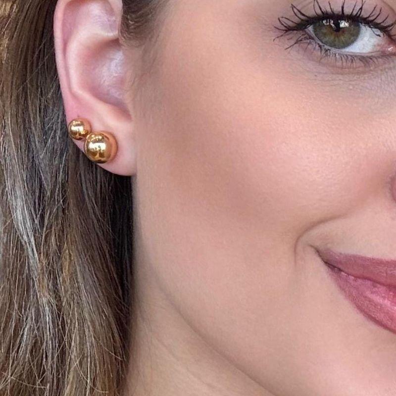 BRINCO ESFERA CLÁSSICA - BANHO DE OURO 18K