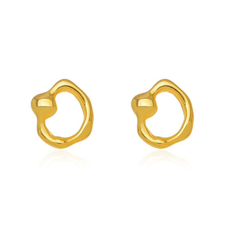 BRINCO ORGÂNICO DROP - BANHO DE OURO 18K