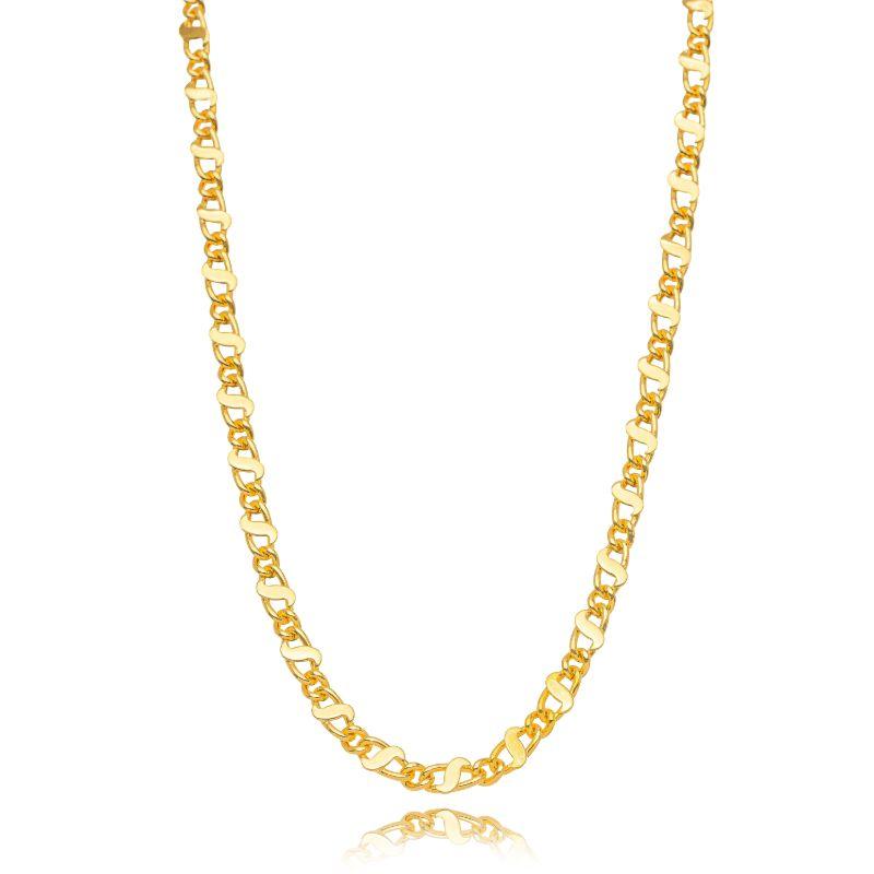 COLAR CHOKER DE ELOS S EM BANHO DE OURO 18K
