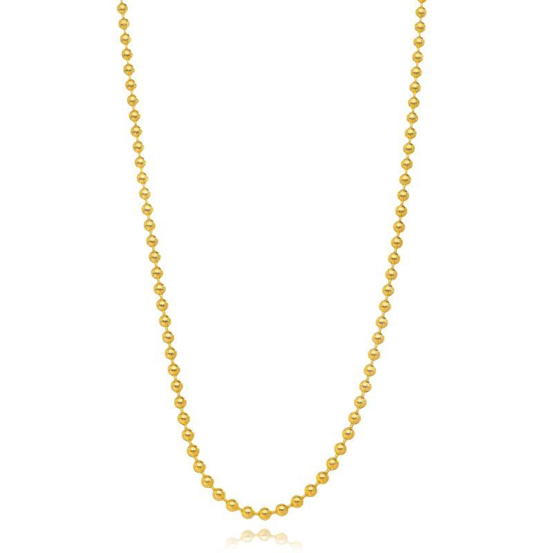 COLAR CHOKER DE ESFERAS - BANHO DE OURO 18K