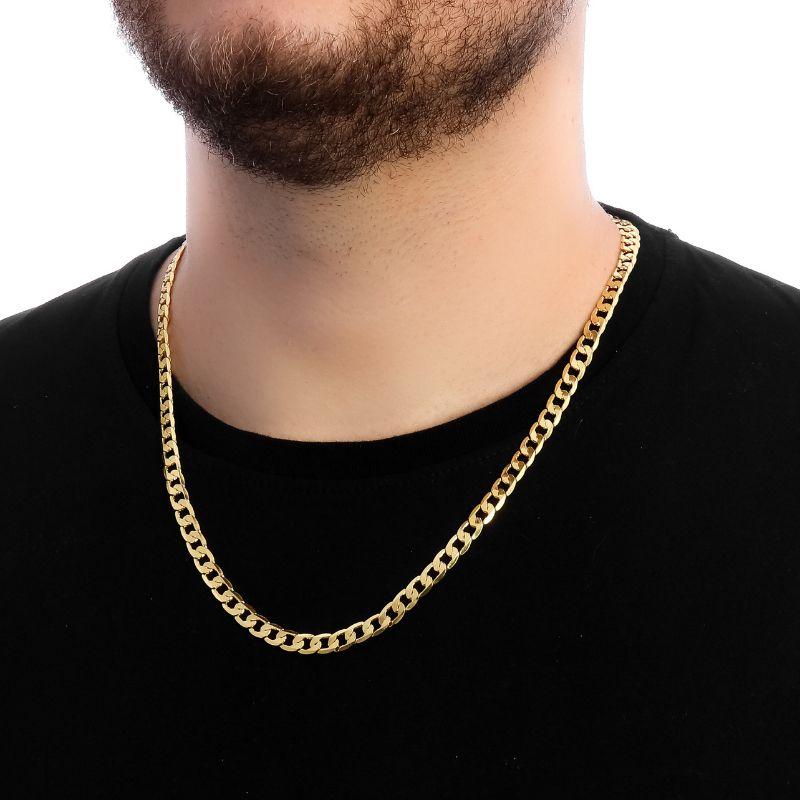 CORRENTE MASCULINA GRUMET COM FECHO GAVETA - BANHO DE OURO 18K