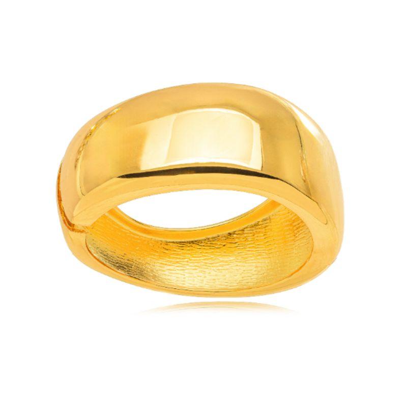 PULSEIRA BRACELETE BOLD CURVE: DESIGN ESTRUTURADO BANHADO A OURO 18K