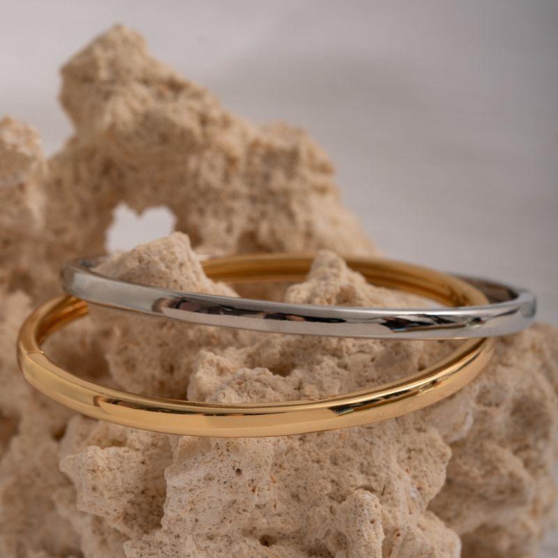 PULSEIRA BRACELETE SLIM ELEGANCE: DESIGN MINIMALISTA BANHADO EM OURO 18K